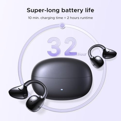 UGREEN ClipBuds Pro Open Ear Earbuds ANC Clip-on Wireless Headphones | Hi-Res LDAC, Adaptive ANC, Spatial Audio, Bluetooth 6.0, 6 Mic, Dual Connect, 32H Playtime, Titanium Wire, IPX5 Waterproof