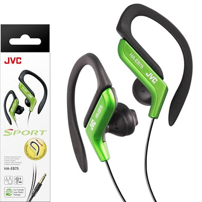 JVC HAEB75G Sports Clip Headphone, Green Small - color: Green, size: One Size (Pack of 1)