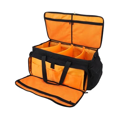 banapoy Large DJ Cable Bag, Travel DJ Cable File Gig Organizer Bag with Detachable Dividers for Equipment and Music Accessories, Carrying Storage Case for Musicians, Professional