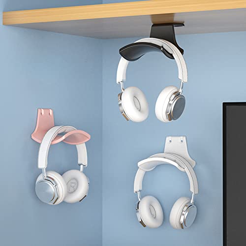 2-Pack Never Fall Headphone Hook Wall Mount Headset Holder White - color: White L(2 Pack)