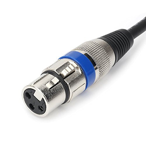 XLR to 3.5mm (1/8 inch) Stereo Microphone Cable for Camcorders, DSLR Cameras, Computer Recording Device and More - 1.6ft/50cm - size: 1.6 Feet