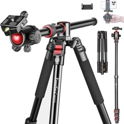 FreeSea MT-339 72" Camera Tripod with Detachable Monopod | 360° Ball Head & Quick Release Plate, Aluminum Alloy, 15KG Load Capacity, for DSLR & Video Camera, with Storage Bag