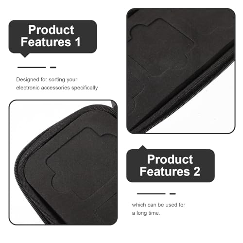 COHEALI Portable Microphone Storage Bag with Scratch-resistant Material Cable Organizer Pouch for USB Chargers Headphones and Audio Accessories Compact Travel Case for Electronics