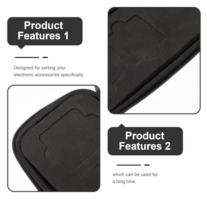 COHEALI Portable Microphone Storage Bag with Scratch-resistant Material Cable Organizer Pouch for USB Chargers Headphones and Audio Accessories Compact Travel Case for Electronics
