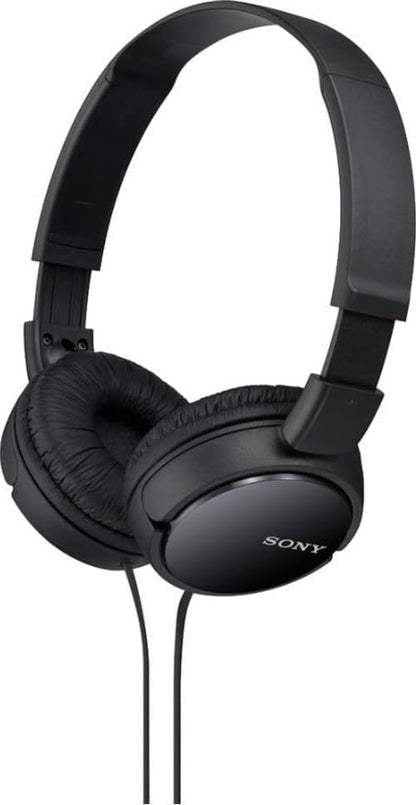 Sony ZX Series Wired On-Ear Headphones, Black MDR-ZX110 - color: Black, style: No Mic