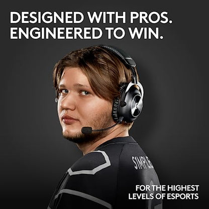 Logitech G PRO X 2 Lightspeed Wireless Gaming Headset, 50mm Graphene Drivers, DTS:X Headphone 2.0—7.1 Surround, Bluetooth/USB/3.5mm Aux, for PC, PS5, PS4, Switch - Magenta (Renewed)