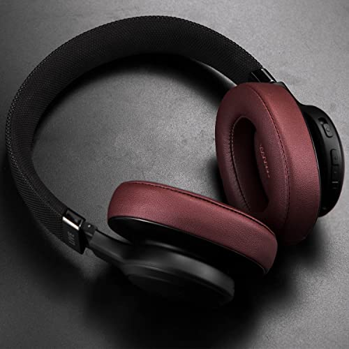 SOULWIT Professional Replacement Ear Pads for JBL Live 500BT/Live 500 BT Around-Ear Wireless Headphone, Earpads Cushions with Softer Protein Leather, Noise Isolation Foam - Red - color: Red