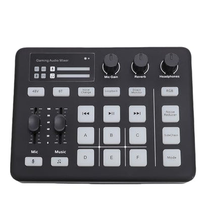 Live Sound Card Gaming Sound Mixer, Bluetooth 5.0 Type C Live Card For Streaming Podcasting Voice Effects