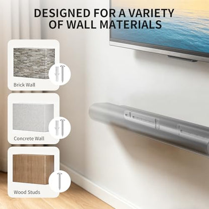 WALI Soundbar Wall Mount for Sonos Arc and Sonos Arc Ultra, White - color: White
