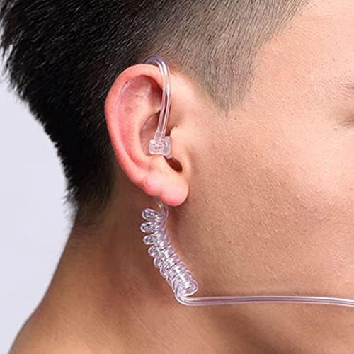 Transparent Acoustic Tube Replacement for Two Way Radio Walkie Talkie Earpiece Headset