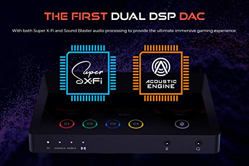 Creative Sound Blaster GC7 Gaming Streaming USB DAC and Amp | Gaming USB DAC, Super X-Fi, GameVoice Mix, Programmable Controls, Streaming, Immersive Audio