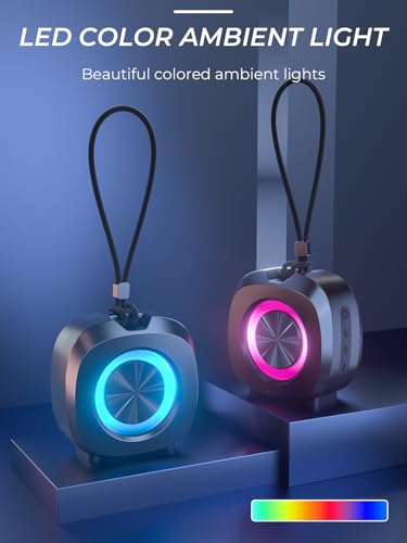 Bluetooth Speaker Portable Media Players Clear Loud Stereo Sound Deep Bass Wireless Speaker With Lights TWS IPX5 Waterproof Small Speakers Long Playtime for Home/Party/Outdoor/Beach Electronic Gadgets - color: Black
