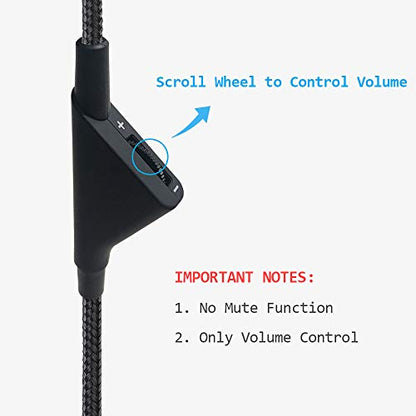 3M Volume Control Nylon Braided Cord for Astro A10 A40 Headsets | Inline Volume Control, 3 Meter Long , Nylon Braided, Compatible with Astro A10 A40 Headsets - size: 3M, style: Volume Control Function