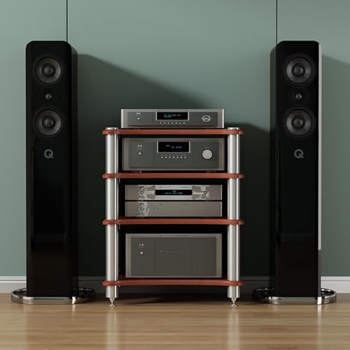 Stereo cabinet,audio rack,av media stand,stereo stand,audio stand,av cabinet,stereo racks and stands,media rack,hifi rack,audio rack cabinet,stereo rack,audio cabinet,audio-video shelving,av rack(4-la - color: 4-layer, size: White