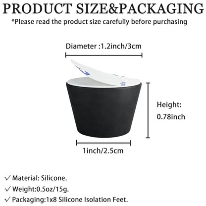 1.2" Silicone Non-Skid Speaker Pads-8Pack, Adhesive, for Small Speakers, Turntable, Subwoofer Isolation Feet, Reduced Resonance & Vibration - size: 1.2inch,8pcs