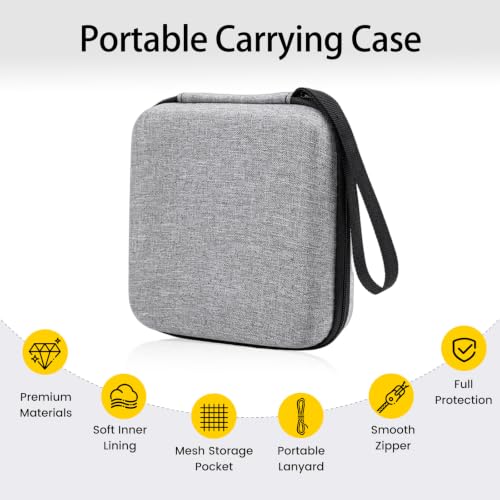 Carrying Case for MAONO P1 USB Hybrid Audio Interface,Grey | Oxford Cloth Storage Bag,Lanyards and Carabiners