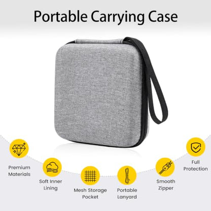 Carrying Case for MAONO P1 USB Hybrid Audio Interface,Grey | Oxford Cloth Storage Bag,Lanyards and Carabiners