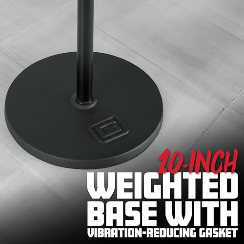 Gator Frameworks Microphone Stand with 10" Weighted Base and Deluxe Soft Grip Squeeze Height Adjustment, (GFW-MIC-1001) - style: 10" Weighted Base - Deluxe Height Adjust