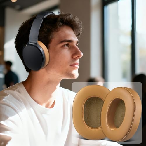 SOULWIT Replacement Earpads for Skullcandy Hesh 3/ANC/Evo & Crusher Wireless/540/ANC/Evo & Venue ANC Over-Ear Headphones, Ear Pads Cushions with Protein Leather, Noise Isolation Foam - Brown - color: Brown
