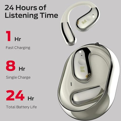 Monster Open Ear AC360, Wireless Bluetooth Rotary Earphone, with Lanyard, Upgraded Bluetooth 6.0, Touch Control, 24h Long Battery Life, IPX5 Waterproof,Long-Lasting Wear Without Fatigue