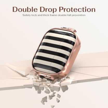 for AirPods Pro 2/1 Case Cover with Lock, Magsafe Compatible,Black Stripes - color: Black White Stripes, size: AirPods Pro 2/1 Case (2019/2022/2023)