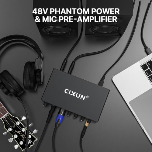 2x2 USB-C Audio Interface for PC/Mac Recording, 24-bit/192kHz, Dual TS/XLR Inputs, +48V Phantom Power, Studio/Podcast/Streaming (Matte Black)