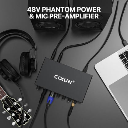 2x2 USB-C Audio Interface for PC/Mac Recording, 24-bit/192kHz, Dual TS/XLR Inputs, +48V Phantom Power, Studio/Podcast/Streaming (Matte Black)
