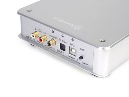 Silverstone Tek EB01S-E Aluminum 24-Bit/192kHz USB DAC Headphone Amplifier with XMOS XS1 TQ128 USB Decoder, Silver