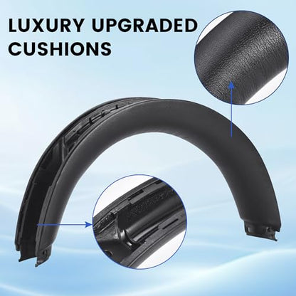 Lukvcoe Replacement Headband Pad Kit for Microsoft Xbox Wireless/Wired, Xbox Wireless (2024 Version), Xbox Stereo 20th Anniversary Special Edition Headset, Easy DIY Installation (Black) - color: Black