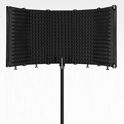 Foldable Adjustable Portable Sound Absorbing Vocal Recording Panel Microphone For Creating Recordings In Various Situations Made Of ABS And Foam With 331mm Height