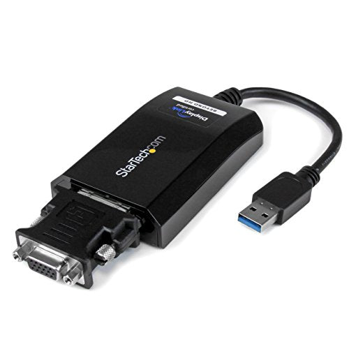 StarTech USB-A to DVI/VGA Adapter, 2048 x 1152, DVI to VGA Included | USB 3.0 5Gbps, Extra monitor, VGA adapter in box, Mac and Windows, External video graphics card - style: USB 3.0 to DVI