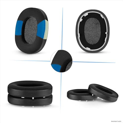 Hybrid Earpads for Sony WH-1000XM6 Headphones - Cooling Gel Gaming Cushions with Super Soft Fabric & Thick Foam - By Brainwavz (Black) - color: XM6 Hybrid Gel