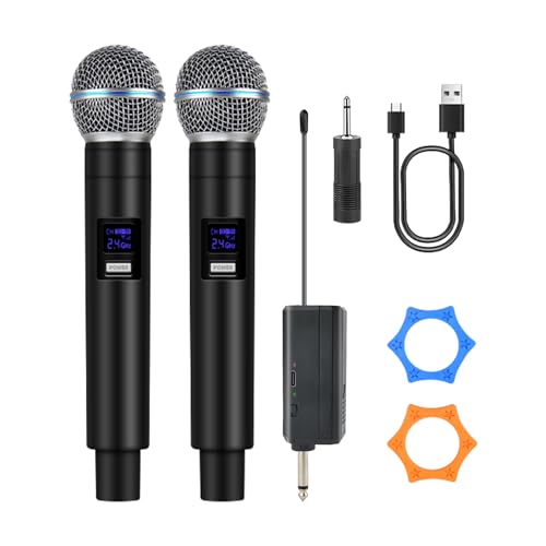 Professional Wireless Microphone for Podcast, Karaoke & Singing – 2.4GHz Portable Dynamic Mic with 150ft Range, 8H Battery,Micrófono Inalámbrico for Streaming & Live Performance