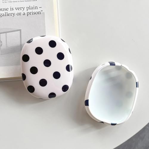 Case Compatible with AirPods Max Headphones, Soft TPU Cute Polka Dots Pattern Anti-Scratch Protective Ear Cup Covers Headphone Cases for Woman Kids - color: polka dots