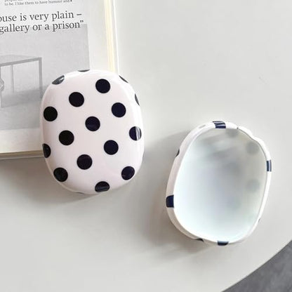 Case Compatible with AirPods Max Headphones, Soft TPU Cute Polka Dots Pattern Anti-Scratch Protective Ear Cup Covers Headphone Cases for Woman Kids - color: polka dots