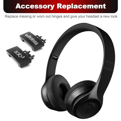 Metal Hinge Headband Connector Repair Parts Kit Compatible with Solo3 Solo 3.0 Solo 2.0 Wireless Over-Ear Headphones (White)