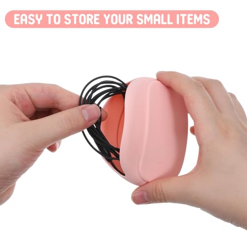 2 Pcs Wired Headphone Case, Silicone Wired Headphone Organizer, Soft Pouch Earphone Storage Case for Storing Earphones Earbud Data Cable Keys Lipstick
