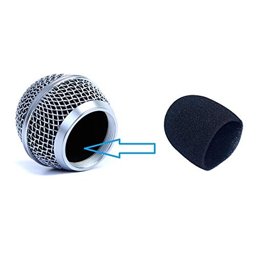 Inner Microphone Foam Isolation Shield Cover Windscreen Handheld Black 5 Pack