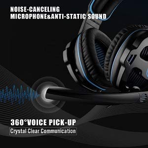 SADES SA810 Gaming Headset Surround Sound Stereo Headphones Bass Gaming Headphones with Noise Isolation Microphone Volume Control for Xbox One PS4 PC Laptop Mac Mobile