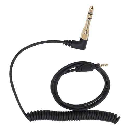 Bewinner Earphone Cable Fit for DJ HDJCUE1BT HDJX5 HDJX7 HDJS7, 3.5mm to 6.35mm Adapter Headphone Cable Replacement, 2m Spring OFC Tangleless Detachable Wire for Studio DJ Booth