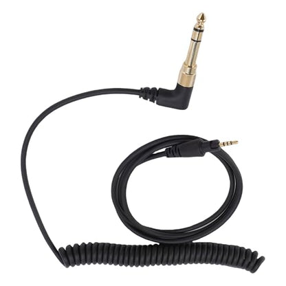 Bewinner Earphone Cable Fit for DJ HDJCUE1BT HDJX5 HDJX7 HDJS7, 3.5mm to 6.35mm Adapter Headphone Cable Replacement, 2m Spring OFC Tangleless Detachable Wire for Studio DJ Booth