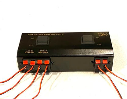 A/B A+B Switch 1 in - 2 Out 2 Way Stereo Receiver Speaker Set Selector