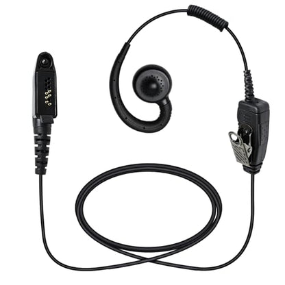 Radio Swivel Ear Piece and Mic 6 Pin Walkie Talkie Earpiece in-Line-Ptt Over-The-Ear Headset Headphone Earphone for Motorola Ailunce Retevis hd1 rt29 gp328plus rb47 nr30 b3h ex600 rt48
