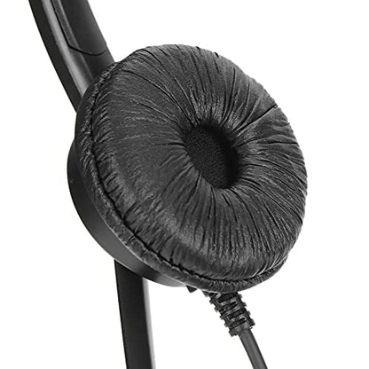 HT700 Corded Telephone with Headset Omnidirectional Microphone Call Center Phone Hands-Free Wired for Office Home, 330° Rotating Headset, Volume Adjustable, No Battery Needed