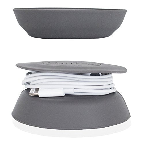 Budley - Tangle-Free Earphone/Earbud Case Compact Storage System, Silicone (Gray, Set of 1) - color: Gray