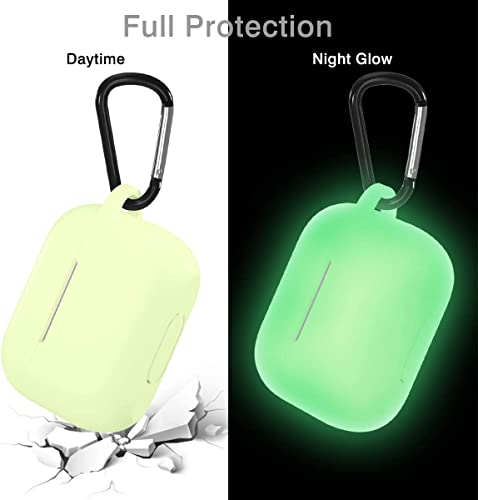 Lerobo for AirPod Pro Case, Silicone Cover with Keychain, Nightglow Green | Glow-in-the-Dark, Scratch & Dust Resistant, Wireless Charging, Compatible with Apple AirPods Pro 2/1 Case Cover for Women Men - color: Nightglow Green