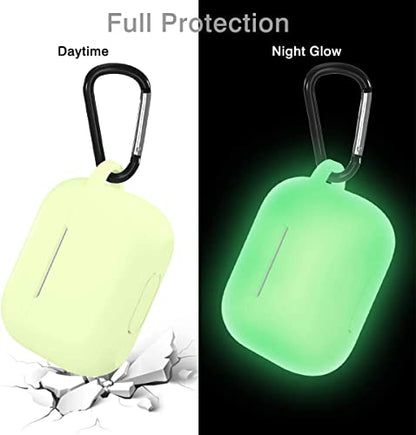 Lerobo for AirPod Pro Case, Silicone Cover with Keychain, Nightglow Green | Glow-in-the-Dark, Scratch & Dust Resistant, Wireless Charging, Compatible with Apple AirPods Pro 2/1 Case Cover for Women Men - color: Nightglow Green