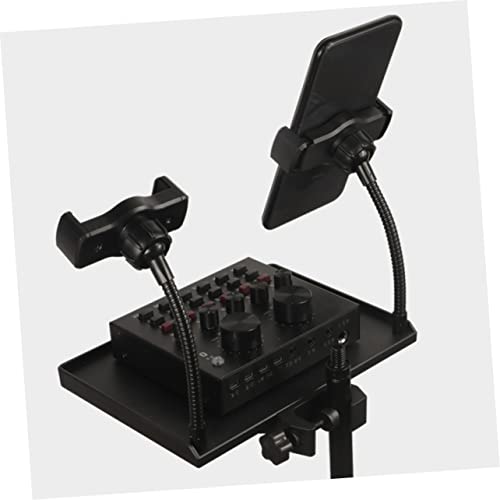 IMIKEYA Mic Sound Card Tray for Microphone Stand Clamp-on Accessory for Singing Easy to Install