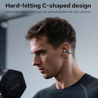 ZIHNIC S26 Wireless 4-Mode Translation Earphones - Real-Time Language Translation, Comfortable Ear Hooks, IPX5 Waterproof, Compatible with Phone, Android Phone-Black/Grey - color: black/grey