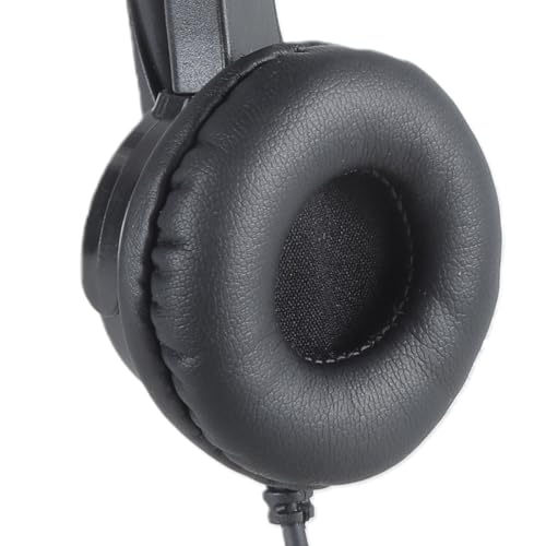 4-Pin RJ11 Monaural Corded Call Center Telephone Headset Headphone BK Earphone Headphonem in Ear Stereo Sound Noise Isolating Earbud Device Air Duct Noise-Cancelling USB
